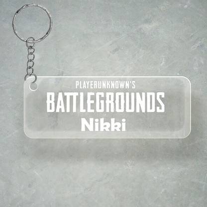 SY Gifts PUBG Design With Nikki Name Key Chain