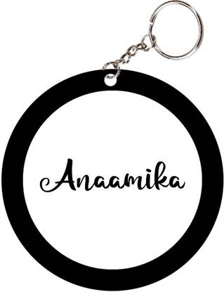 SY Gifts Anaamika Name Black Keychain Key Chain