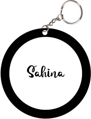 SY Gifts Sahina Name Black Keychain Key Chain