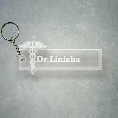 SY Gifts Doctor Logo Desigh With Linisha Name Key Chain
