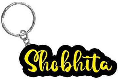 SY Gifts Shobhita Name Black Yellow Name Keychain Key Chain
