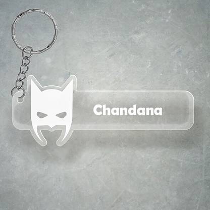 SY Gifts D2 Batman Keychain With Chandana Name Key Chain