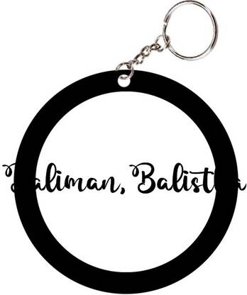 SY Gifts Baliman, Balistha Name Black Keychain Key Chain