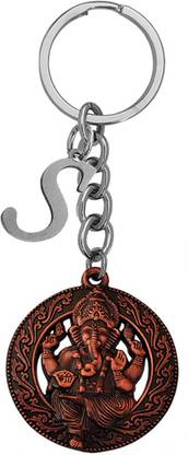 M Men Style Religious Lord Shri Ganesh With Initial Letter Alphabet - S Skey2022493 Key Chain