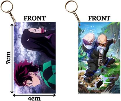 Hariyaali Enterprises LLP TANJIRO NEZUKO SIDE BY SIDE X MASTER ROSHI FIGHT Unique Style 2 pcs Combo Key Chain