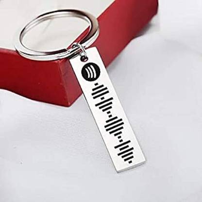 MOHIT CRAFT Personalized Spotify Code Steel Keychain Custom Music Spotify Scan Code Key Chain