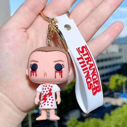 Mubco Stranger Things Eleven 3D Keychain| Strap Charm & Hook |PVC Doll Model Toys Gift Key Chain