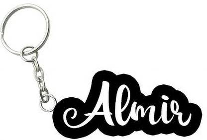 SY Gifts Almir Black White Name Keychain Key Chain