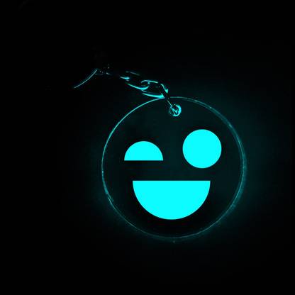 Glow Nest Glow in Dark Wink Smile Keychain | Night glow keychain | Transparant Acrylic Key Chain