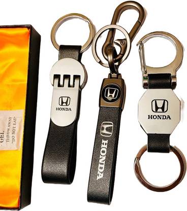 GKM Trendy Hinda Car keychain pack of three keychains for car Key Chain