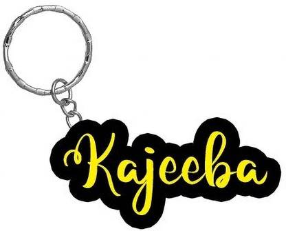 SY Gifts Kajeeba Name Black Yellow Name Keychain Key Chain