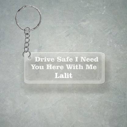 SY Gifts Drive SafeDesign With Lalit Name Key Chain