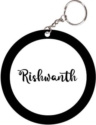 SY Gifts Rishwanth Name Black Keychain Key Chain