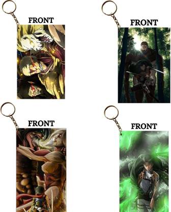 Hariyaali Enterprises LLP Attack On Titan EREN AND ZEKE TITAN BROTHERS Unique Style 4 pcs Combo Key Chain