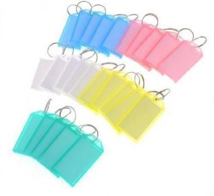 CareHut pack of 25 Multicolor Keychain with Name Tag Labels Key Chain