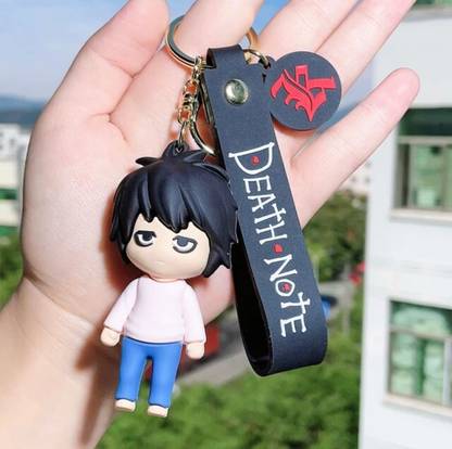 Mubco Death Note L Lawliet 3D Keychain | Strap Charm & Hook |Anime PVC Model Gift Key Chain