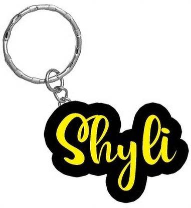 SY Gifts Shyli Name Black Yellow Name Keychain Key Chain