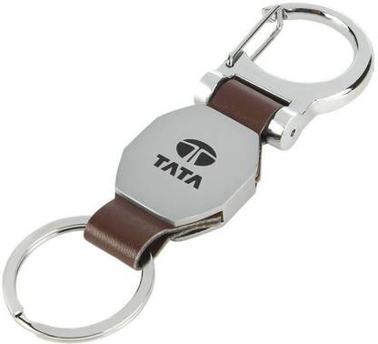 MAG BEE Premium Quality Tata logo Double side hook - Brown Key Chain