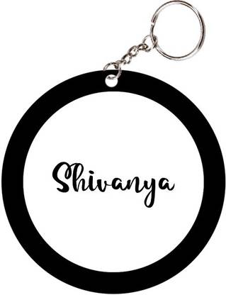 SY Gifts Shivanya Name Black Keychain Key Chain