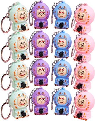 AMANVANI D Cute Keychain Mini Toy With KeyRing Chain Face Shape Keychain for Kids Key Chain