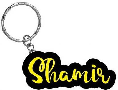 SY Gifts Shamir Name Black Yellow Name Keychain Key Chain