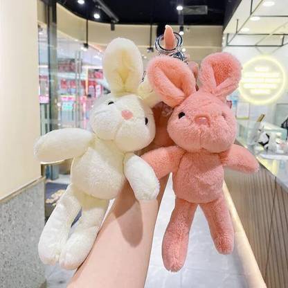 AMANVANI Cute Plush Stuffed Animal Soft Keychain for Kids Bag, Backpack, Handbag Keyring Key Chain