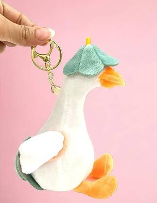 Tera13 Soft Plush Duck Keycahin with Hat, Keyring For Girls Soft Keychain For Kids Key Chain