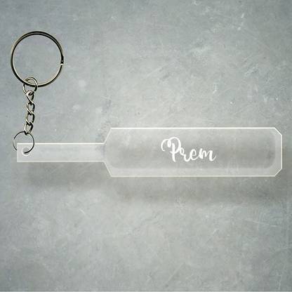 SY Gifts Cricket Bat Logo Design With Prem Name Key Chain
