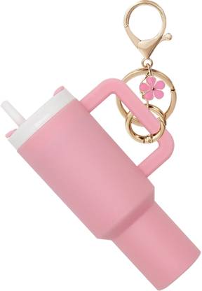sannidhi Cute Pink Mini Stanley Cup Keyring Charm Key Chain