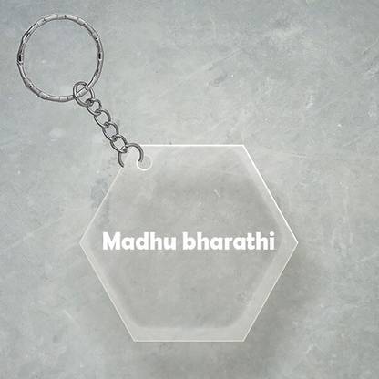 SY Gifts Madhu bharathi Name Hexagon Keychain Key Chain