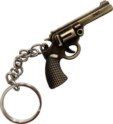 COSMIQE Free Fire Gun Model Revolver Pistol Metal Keychain KeyRing - gold Key Chain Key Chain