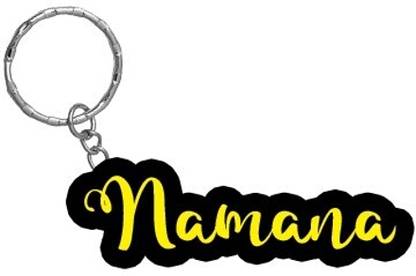 SY Gifts Namana Name Black Yellow Name Keychain Key Chain