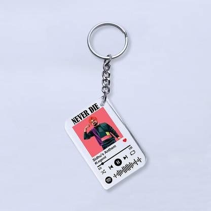 Veera Gift Store Sidhu Moose Wala Acrylic Spotify Musical Song Keychain (4CM x 6CM)_A_85 Key Chain