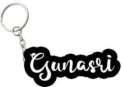 SY Gifts Gunasri Black White Name Keychain Key Chain