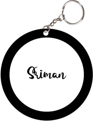 SY Gifts Sriman Name Black Keychain Key Chain