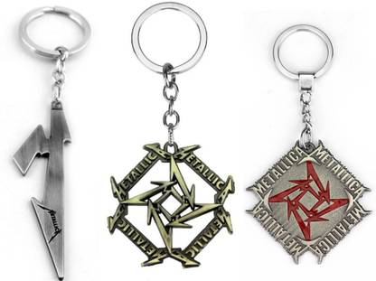 WorldForU Rock Band Metallica 3Pc Keychain Set Key Chain