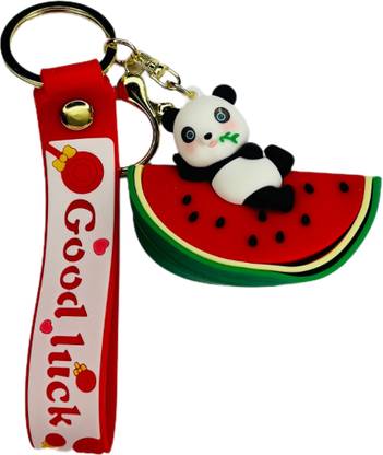 Ecomease 3D Panda Keychain - Cute Mini Panda Keyring for Bags & Keys Key Chain