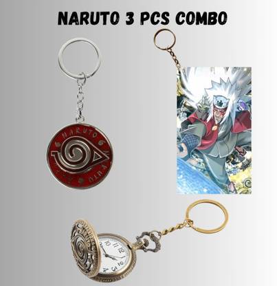Hariyaali Enterprises LLP Naruto JIRAYA IN THE LAST MOMENTS WITH GRAND TOADS Unique Style 3 pcs Combo Key Chain