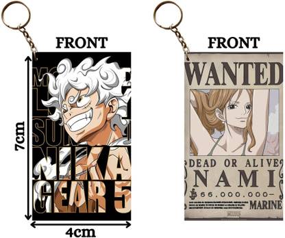 Hariyaali Enterprises LLP LUFFY SON GOD NIKA X NAMI WANTED Unique Style 2 pcs Combo Key Chain
