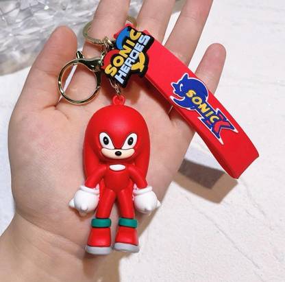 Mubco Sonic Knuckles 3D Keychain | Strap Charm & Hook | PVC Cartoon Model Toy Gift Key Chain