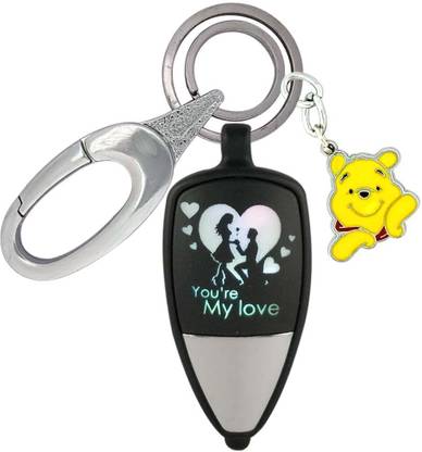 HANDSOME ISK You're My Love Light ON/OFF With Pooh Locking Lock Key Chain