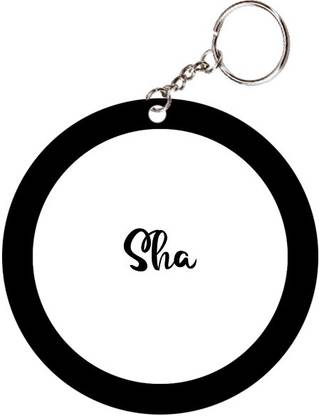 SY Gifts Sha Name Black Keychain Key Chain