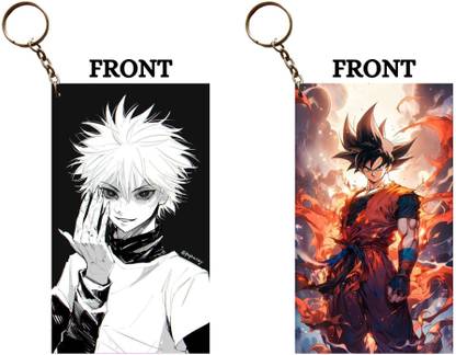 Hariyaali Enterprises LLP KILLUA DANGEROUS HAND X GOKU ULTRA INSTINCTS Unique Style 2 pcs Combo Key Chain