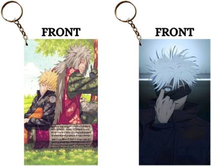 Hariyaali Enterprises LLP NARUTO AND JIRAYA CHILLING X GOJO REMOVING EYE PATCH Unique Style 2 pcs Combo Key Chain
