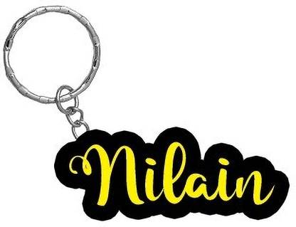 SY Gifts Nilain Name Black Yellow Name Keychain Key Chain
