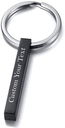 Sullery Personalized Keyring Custom 3D Vertical Bar Name Keychain For Gift CPKey136 Key Chain