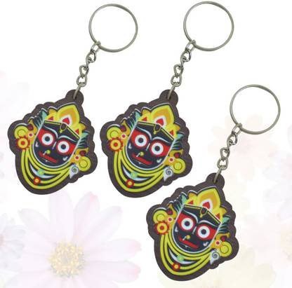 Jagannath World key-ring-jaga-wood-set-3-0T Key Chain