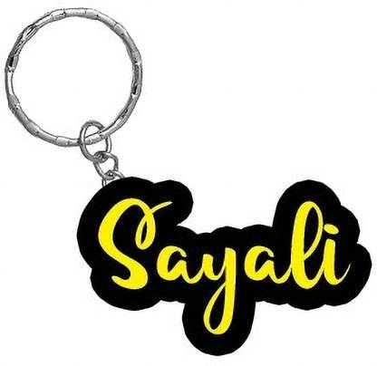 SY Gifts Sayali Name Black Yellow Name Keychain Key Chain