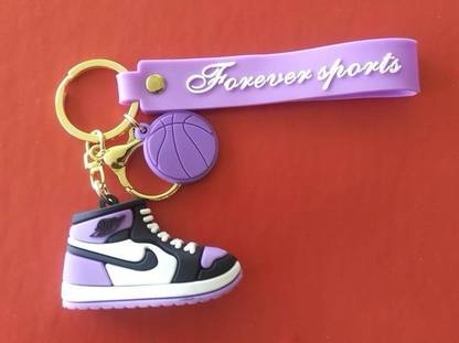 SRG Nike Jordan Rubber Shoe Keychain (Purple) Key Chain