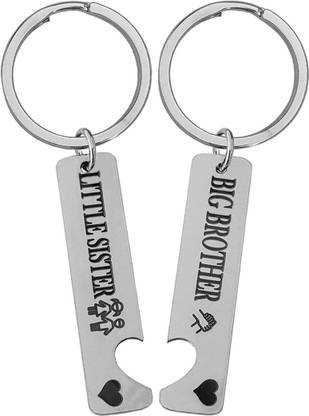 M Men Style Personalised Little Sister Big Brother Car Bike Home Office BirthdayGiftLCKey269 Key Chain